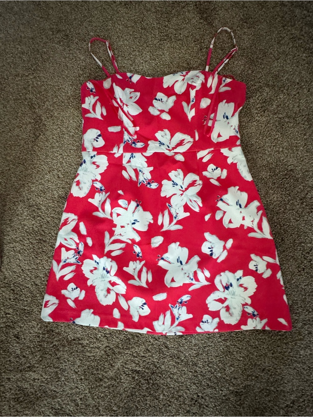 French Connection Red Floral Mini Dress